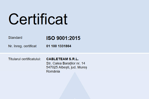 EN ISO 9001 : 2015